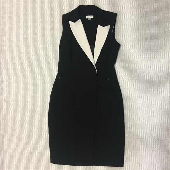 calvin klein tuxedo dress